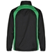 Unbranded Teamwear Elite Showerproof Jacket Black/Emerald - Back 