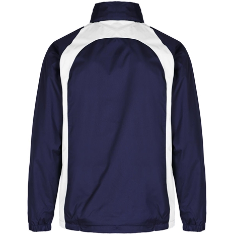 Unbranded Teamwear Elite Showerproof Jacket Navy/White - Back