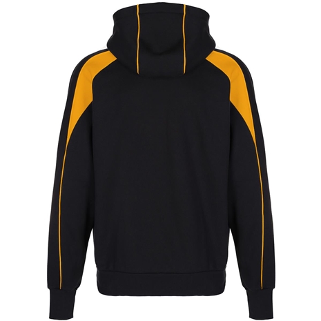 Unbranded Teamwear Premium Pro Hoody Black/Amber - Back