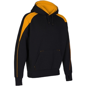 Unbranded Teamwear Premium Pro Hoody Black/Amber - Front