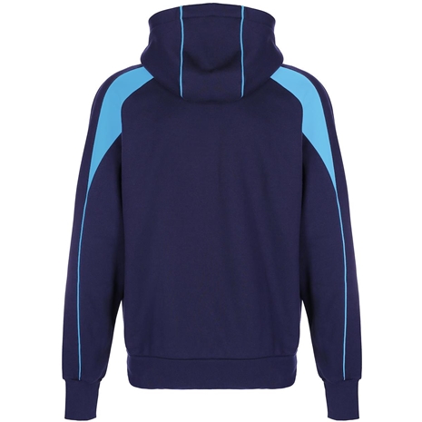 Unbranded Teamwear Premium Pro Hoody Navy/Sky - Back