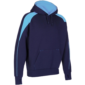 Unbranded Teamwear Premium Pro Hoody Navy/Sky - Front