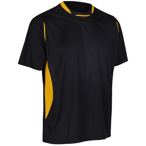 Unbranded Teamwear Pro Training Tee Black/Amber - Front