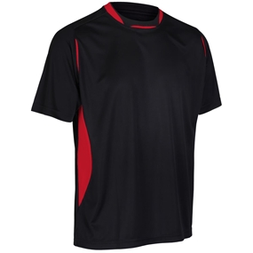 Unbranded Teamwear Pro Training Tee Black/Red - Front