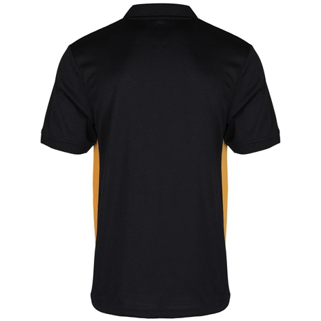 Unbranded Teamwear Premium Polo Black/Amber - Back