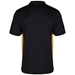 Unbranded Teamwear Premium Polo Black/Amber - Back 