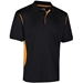 Unbranded Teamwear Premium Polo Black/Amber - Front 