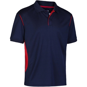 Unbranded Teamwear Premium Polo Navy/Red - Front