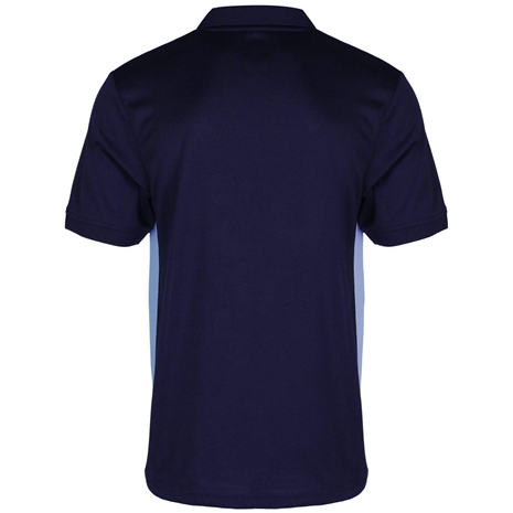 Unbranded Teamwear Premium Polo Navy/Sky - Back