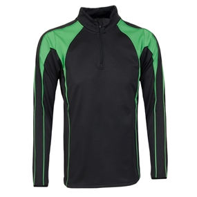 Unbranded Teamwear Pro Midlayer Black/Emerald - Front