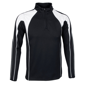 Unbranded Teamwear Pro Midlayer Black/White - Front