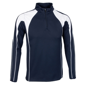 Unbranded Teamwear Pro Midlayer Navy/White - Front