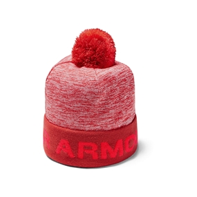 Under Armour Gametime Pom Beanie Martian Red Kids - Side 1