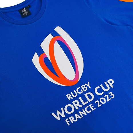 Rugby World Cup 2023 Macron Kids Cotton T-Shirt - Royal Blue - L