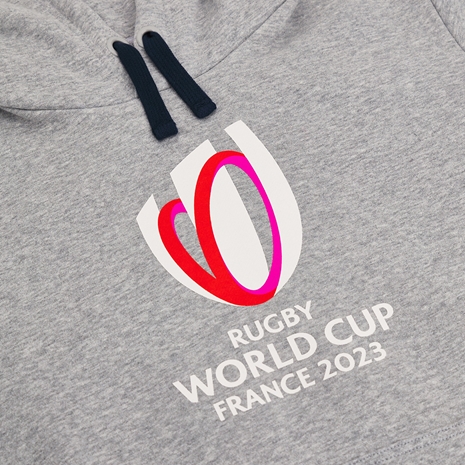 Rugby World Cup 2023 Macron Mens Pullover Hoodie - Grey - RWC23 