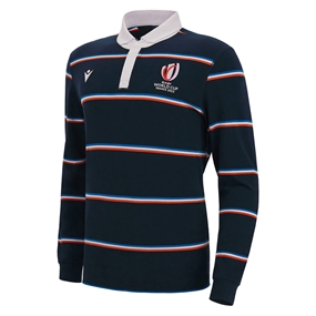 Rugby World Cup 2023 Macron Mens Rugby Shirt - Navy and Red - Fr