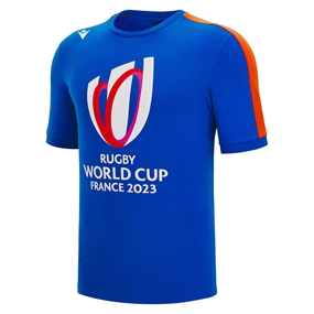 Rugby World Cup 2023 Macron Mens Cotton T-Shirt - Royal Blue - F
