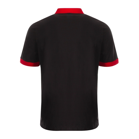Macron Wales Mens Polycotton Polo - Black - Back