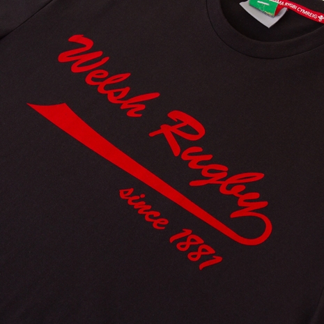 Macron Wales Mens 1881 Tee - Black - Logo