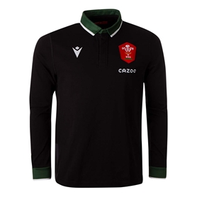 Macron Wales Mens Classic Alternate Rugby Shirt - Long Sleeve - 