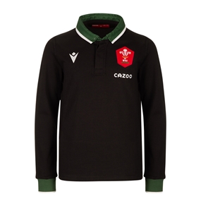 Wales Kids Classic Alternate Rugby Shirt - Long Sleeve 2023 - Fr