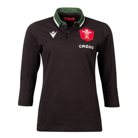 Wales Womens Classic Alternate Rugby Shirt - 3/4 Sleeve 2023 - F