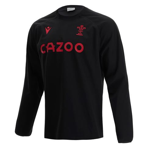 Wales Mens Training Contact Top - Black 2023 - Front Wales Mens Training Contact Top - Black 2023 - Front