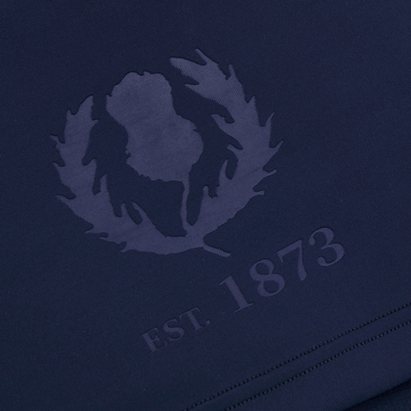 Scotland Mens Home Rugby Shirt - Short Sleeve Navy 2023 - Hem