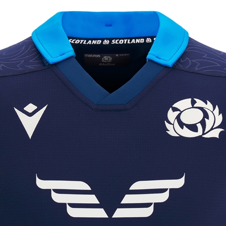 Scotland Mens Home Rugby Shirt - Short Sleeve Navy 2023 - Scotla