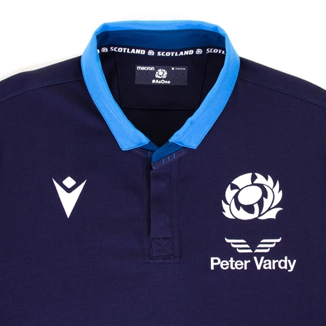 Scotland Mens Classic Home Rugby Shirt - Short Sleeve Navy 2023 