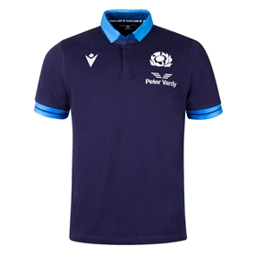 Scotland Mens Classic Home Rugby Shirt - Short Sleeve Navy 2023 