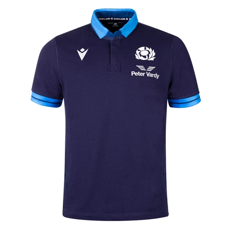 Scotland Mens Classic Home Rugby Shirt - Short Sleeve Navy 2023 