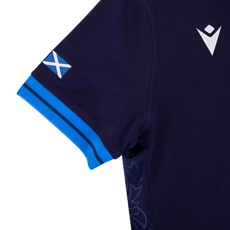 Scotland Mens Classic Home Rugby Shirt - Short Sleeve Navy 2023 