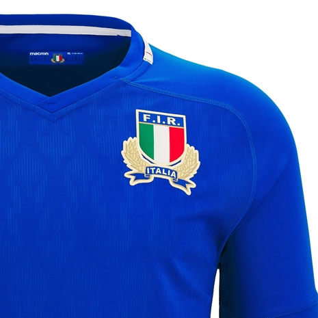 Italy Mens Home Rugby Shirt - Short Sleeve Azzurri 2023 - Italy 