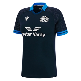 Scotland Womens Home Rugby Shirt - Short Sleeve Navy 2023 - Fron