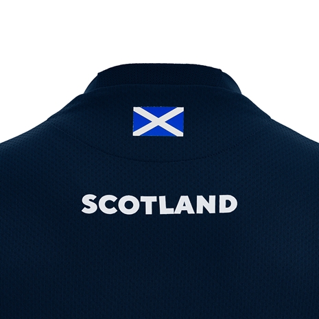 Scotland Mens Travel Polycotton Tee - Navy 2023 - Top of Back