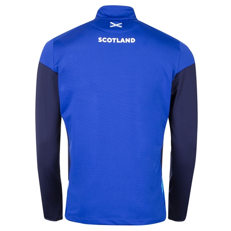 Scotland Mens Travel 1/4 Zip Softshell Top - Royal 2023 - Back