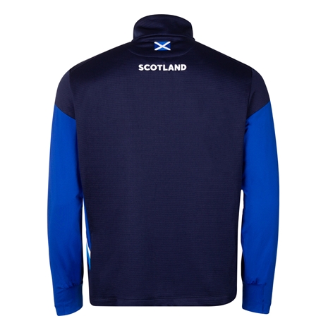 Scotland Mens Travel 1/4 Zip Fleece - Navy 2023 - Back