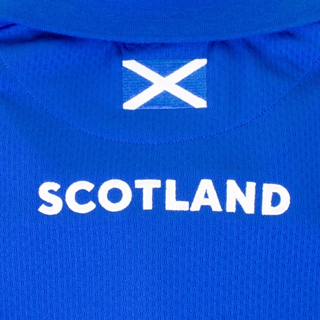 Scotland Mens Travel Tech Polo - Royal 2023 - Top of the Back Scotland Mens Travel Tech Polo - Royal 2023 - Top of the Back