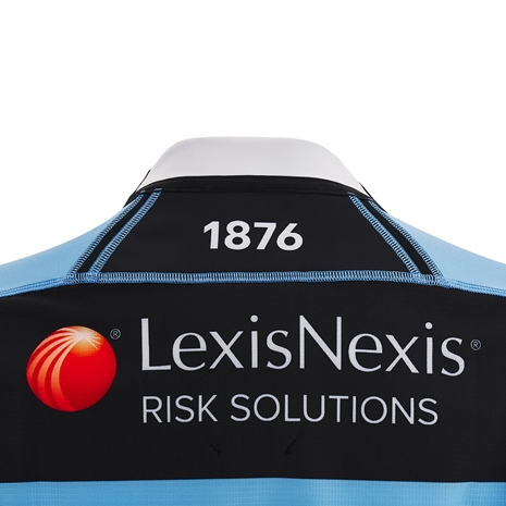 Cardiff Blues Mens Home Rugby Shirt - Short Sleeve Sky 2023 - To