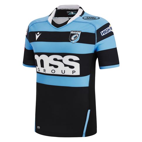 Cardiff Blues Mens Home Rugby Shirt - Short Sleeve Sky 2023 - Fr Cardiff Blues Mens Home Rugby Shirt - Short Sleeve Sky 2023 - Fr