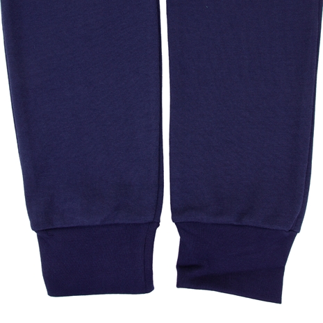 Italy Mens Travel Brushed Cotton Pants - Navy - Cuffs