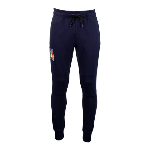 Italy Mens Travel Brushed Cotton Pants - Navy - Front Italy Mens Travel Brushed Cotton Pants - Navy - Front