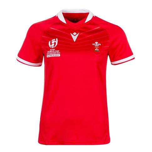 Wales Womens Rugby World Cup Home Rugby Shirt - Red Short Sleeve Wales Womens Rugby World Cup Home Rugby Shirt - Red Short Sleeve