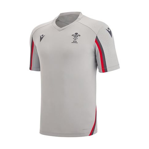 Wales Kids Training Gym Tee - Grey 2023 - Front Wales Kids Training Gym Tee - Grey 2023 - Front