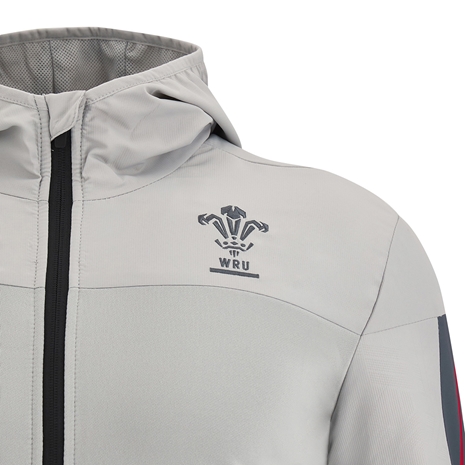 Wales Kids Travel Full Zip Track Top - Grey 2023 - Wales Logo
