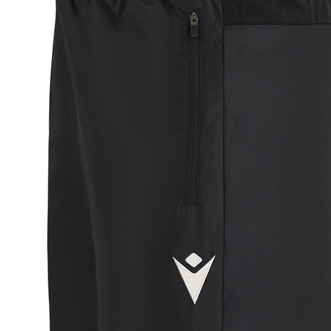 Wales Kids Travel Track Pants - Black 2023 - Macron Logo