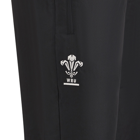 Wales Kids Travel Track Pants - Black 2023 - Wales Logo