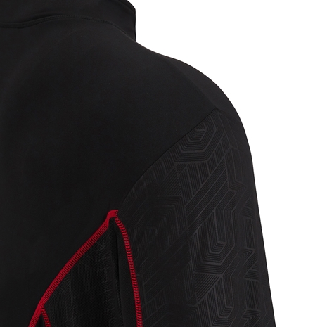 Wales Mens Travel 1/4 Softshell Zip Top - Black 2023 - Right Sho