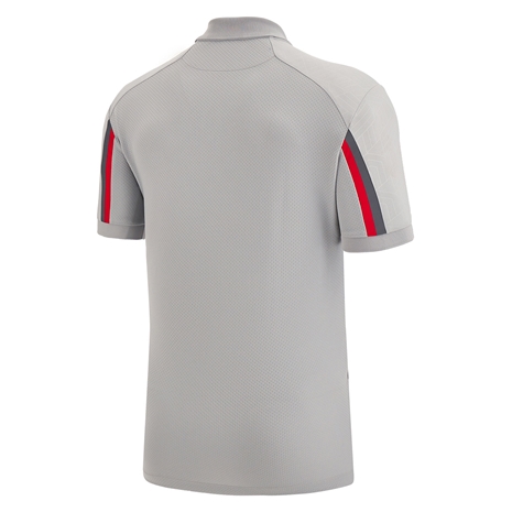 Wales Mens Travel Tech Polo - Grey 2023 - Back